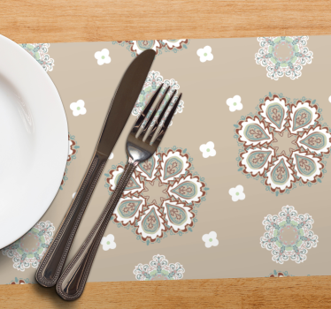 Tischset textur mit eleganten blumenmustern - TenStickers