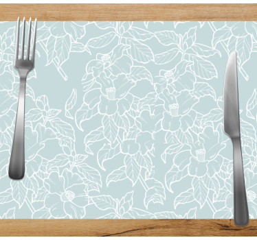 Tischset textur mit floralem druck - TenStickers