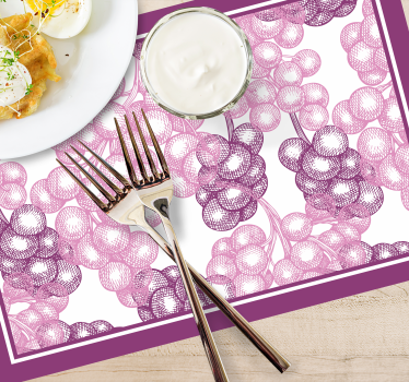 Tischset textur mit floralem muster - TenStickers