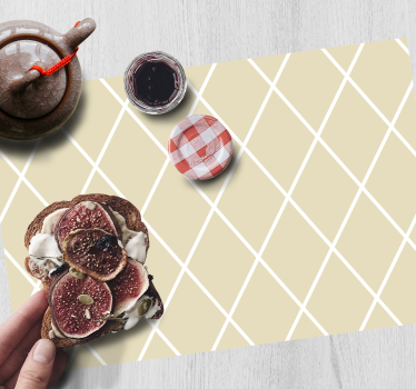 Tischset textur mit geometrischem diagonalen muster - TenStickers