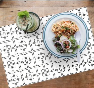 Tischset textur mit geometrischem muster - TenStickers
