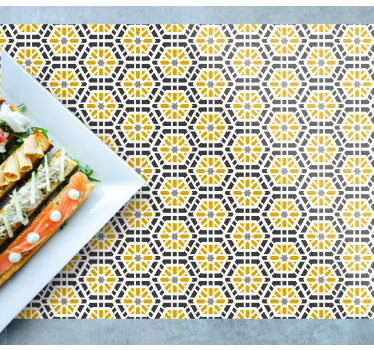 Tischset textur mit geometrischem musterdesign - TenStickers