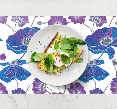 Tischset textur mit lebhaftem botanischen muster - TenStickers