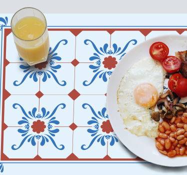 Tischset textur mit vintage blumenmuster - TenStickers