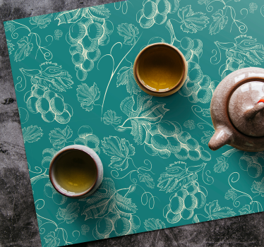 Tischset textur mit weinrebenmuster - TenStickers