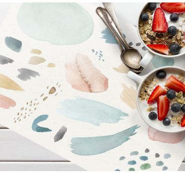 Tischset textur sanfte aquarellformen - TenStickers