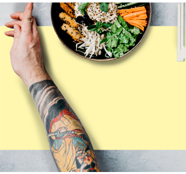 Tischset textur tattooierter arm sushi schüssel - TenStickers