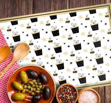 Tischset weihnachten im festlichen geschenkdesign - TenStickers