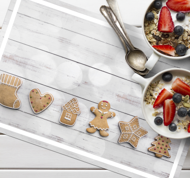 Tischset weihnachten lebkuchen-kekse sortiment - TenStickers