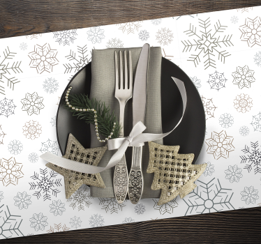 Tischset weihnachten mit bezauberndem schneeflocken-muster - TenStickers