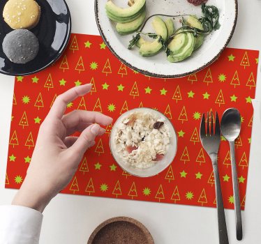Tischset weihnachten mit festlichem baumdesign - TenStickers