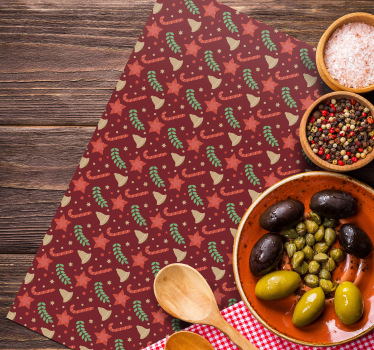 Tischset weihnachten mit festlichem muster - TenStickers