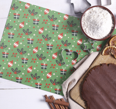 Tischset weihnachten mit festlichem ornamentmuster - TenStickers