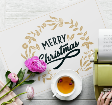 Tischset weihnachten mit festlichem weihnachtskranz - TenStickers