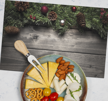Tischset weihnachten mit festlichem zapfenarrangement - TenStickers