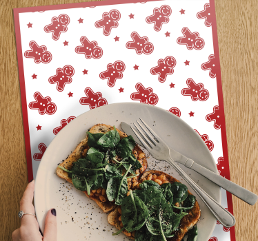 Tischset weihnachten mit lebkuchenfiguren-muster - TenStickers