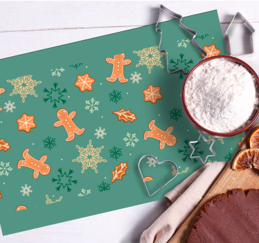 Tischset weihnachten mit lebkuchenmuster - TenStickers