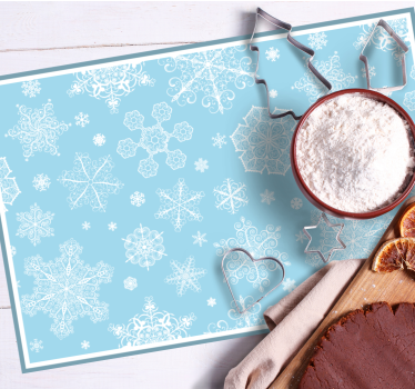 Tischset weihnachten mit schneeflockenmuster - TenStickers