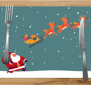 Tischset weihnachten nikolaus schlittenfahrt - TenStickers