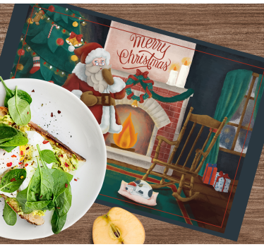 Tischset weihnachten weihnachtsmann treffen - TenStickers