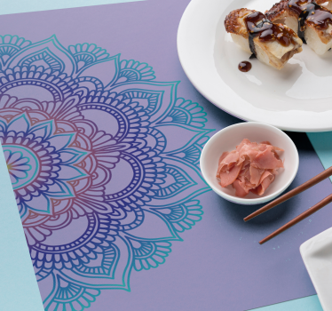 Tischset zuhause Halbes mandala - TenStickers