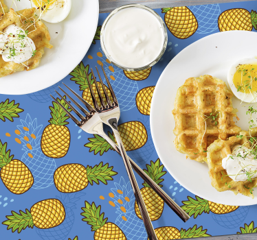 Tischsets originell ananas muster hintergrund - TenStickers