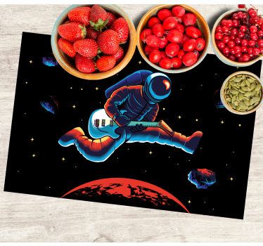 Tischsets originell astronaut mit gitarre - TenStickers