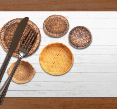 Tischsets originell aus geflochtener korbkollektion - TenStickers