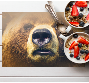 Tischsets originell bärenkopf nahaufnahme - TenStickers