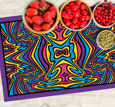 Tischsets originell bunte abstrakte wirbel - TenStickers