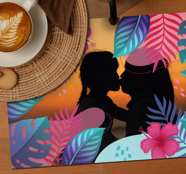 Tischsets originell bunte tropische blätter - TenStickers