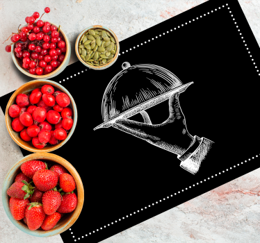 Tischsets originell elegante servierhand - TenStickers