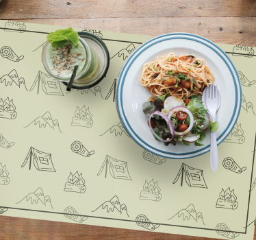 Tischsets originell für camping abenteuer zubehör - TenStickers