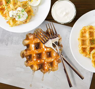 Tischsets originell golden sirup waffel - TenStickers
