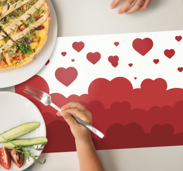 Tischsets originell herz wolkenmuster - TenStickers