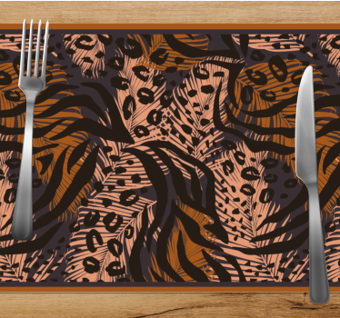 Tischsets originell im floralen dschungelmuster - TenStickers