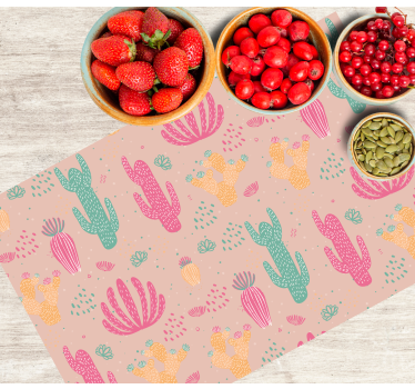 Tischsets originell im lebhaften kaktusdesign - TenStickers