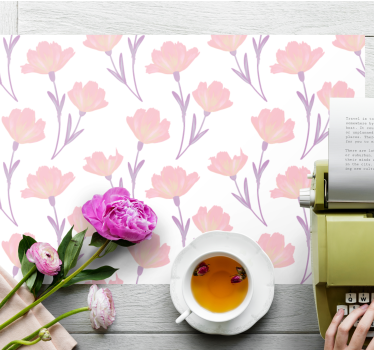 Tischsets originell im pinken blumen-design - TenStickers