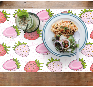 Tischsets originell im pinken erdbeerdesign - TenStickers