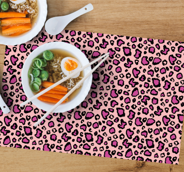 Tischsets originell im pinken leopardenmuster - TenStickers