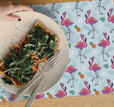 Tischsets originell im tropischen flamingo-muster - TenStickers