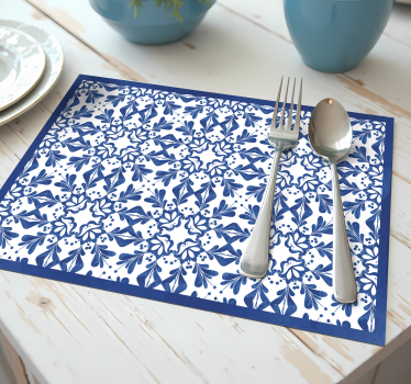 Tischsets originell klassische blaue hydraulik - TenStickers