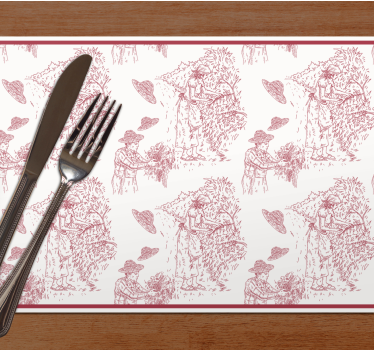 Tischsets originell ländliche ernteszene - TenStickers
