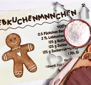 Platzdecken originell Lebkuchenmann Rezept - TenStickers