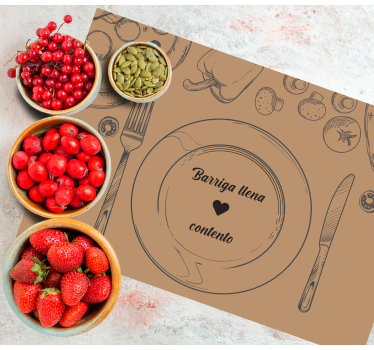 Tischsets originell leere teller mit herz - TenStickers