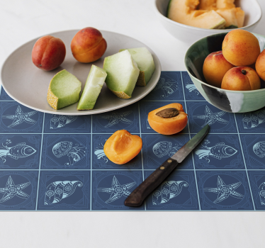 Tischsets originell maritimes muster - TenStickers