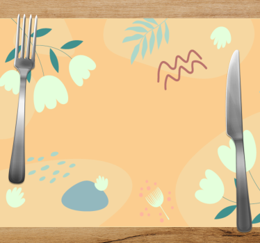 Tischsets originell mit abstraktem blumenmuster - TenStickers