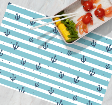 Tischsets originell mit ankerstreifen muster - TenStickers