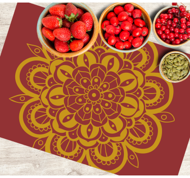 Tischsets originell mit aufwendigem blumenmuster - TenStickers