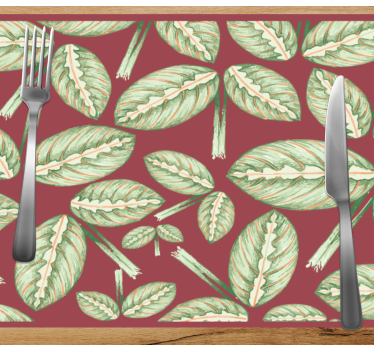Tischsets originell mit blattmuster komposition - TenStickers